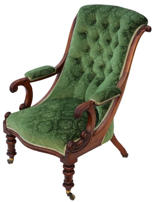 William IV Mahogany Library Armchair