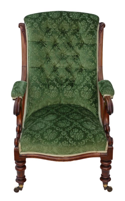 fig 1. William IV mahogany library armchair