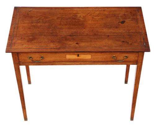 fig 1. George III inlaid mahogany writing desk