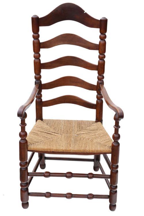 Georgian Fruitwood High Back Elbow Desk Chair