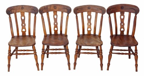 Set of 4 Beech & Elm Kitchen Dining Chairs