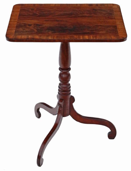 Georgian Crossbanded Mahogany Tilt Top Supper Table