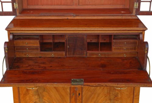 fig 2. Georgian C1800 mahogany secretaire bookcase