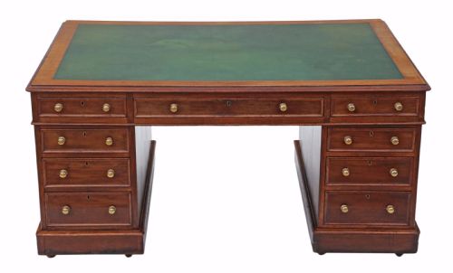fig 1. Victorian mahogany partner's desk