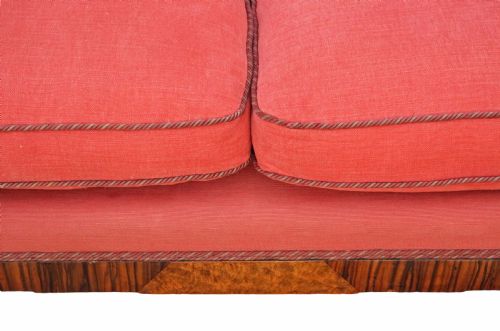 fig 1. Art Deco burr walnut & Rosewood Bergere sofa