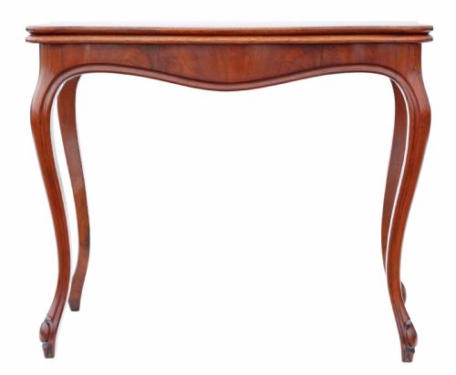 fig 1. Victorian mahogany folding card table