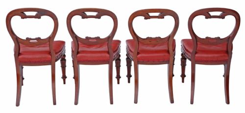 fig 1. Set of 4 William IV mahogany balloon back dining chairs