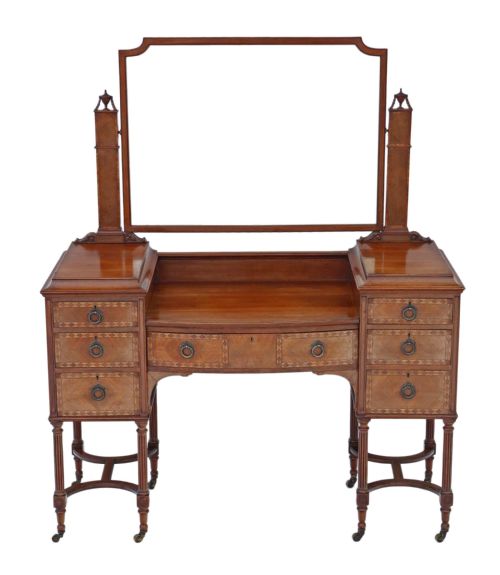 fig 1. Edwardian inlaid rosewood dressing table