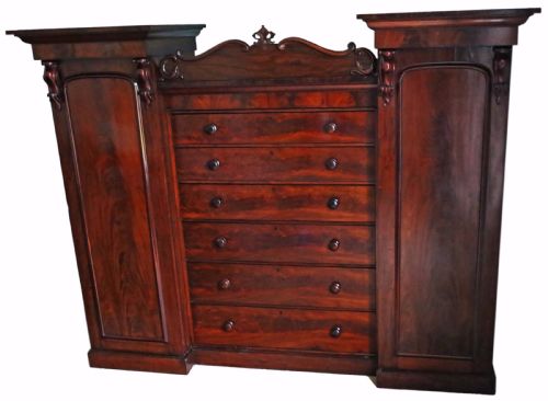 fig 1. Victorian mahogany compactum wardrobe