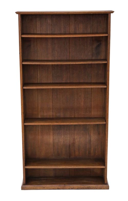fig 1. Large adjustable oak bookcase
