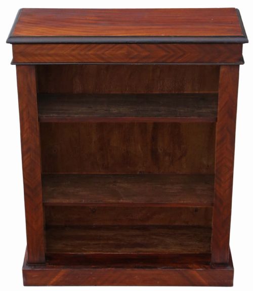 Victorian Adjustable Mahogany Open Bookcase