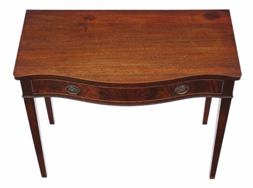fig 1. Serpentine mahogany desk