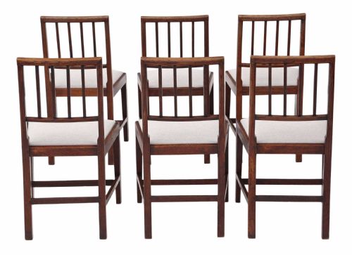 fig 1. Set of 6 Victorian oak dining chairs