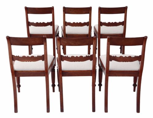 fig 1. Set of 6 Regency mahogany dining chairs