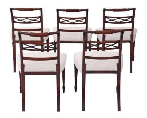 fig 1. Set of 5 Regency mahogany dining chairs