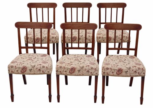 Set of 6 Victorian Mahogany Dining Chairs
