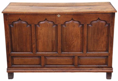 Georgian Oak Coffer or Mule Chest