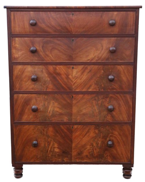 Regency Mahogany Tallboy Chest of Drawers