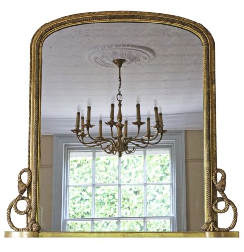 Victorian Gilt Wall Mirror Overmantle