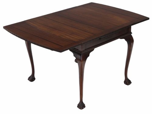 Mahogany Drawer Leaf Extending Dining Table