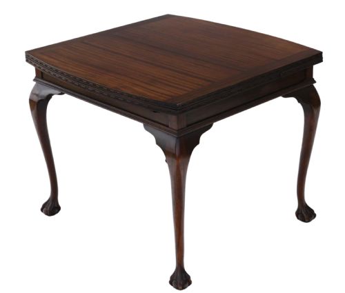 fig 2. Mahogany drawer leaf extending dining table