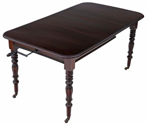 Victorian Mahogany Wind Out Extending Dining Table 5'