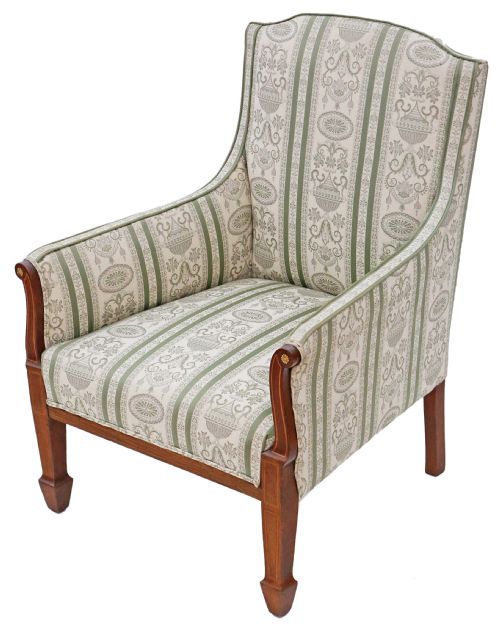 Victorian Inlaid Mahogany Armchair