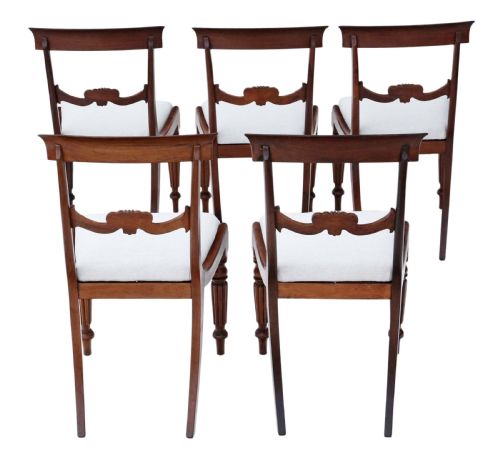 fig 1. Set of 4 William IV rosewood bar back dining chairs