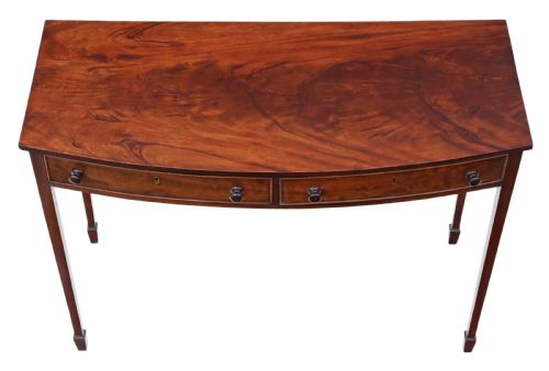 fig 1. Bow front mahogany desk writing table