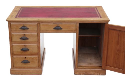 fig 2. Victorian pine twin pedestal desk