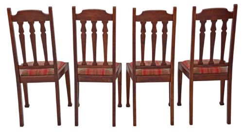 fig 1. Set of 4 oak dining chairs Art Nouveau