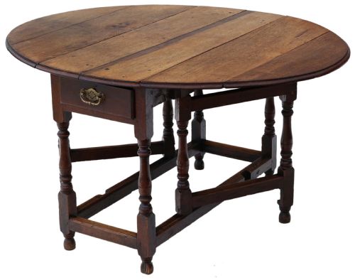 Georgian Oak Drop Leaf Gateleg Dining Table