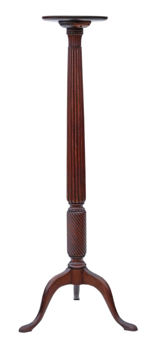 Mahogany Torchiere Pedestal Plant Stand