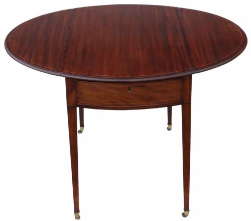 Regency Inlaid Mahogany Pembroke Sofa Table