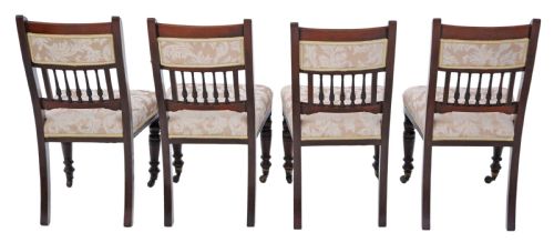 fig 1. Set of 4 Victorian walnut dining chairs