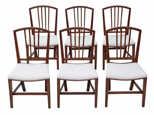 Set of 6 Victorian Mahogany Dining Chairs
