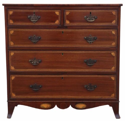 Georgian Inlaid Mahogany Chest of Drawers