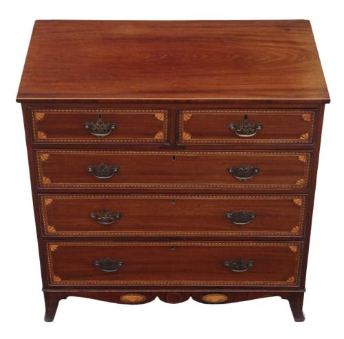 fig 1. Georgian inlaid mahogany chest of drawers