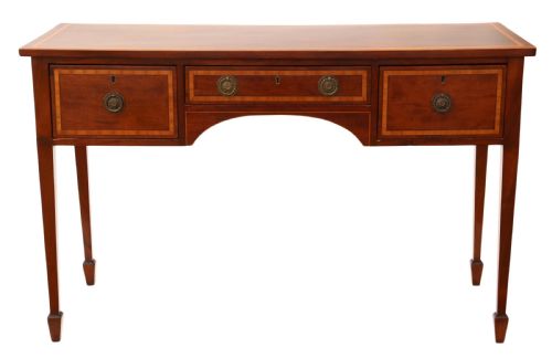 fig 1. 19th Century inlaid mahogany writing desk