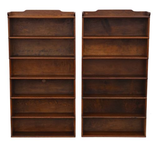 fig 1. Pair of oak Globe Wernicke stacking bookcases