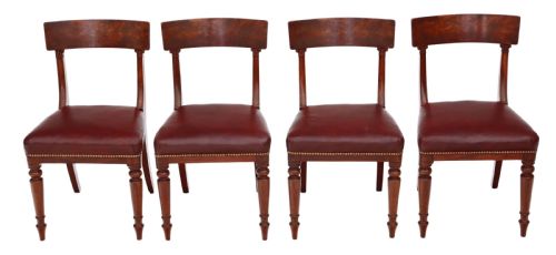 Regency Mahogany Set of 4 Dining Chairs