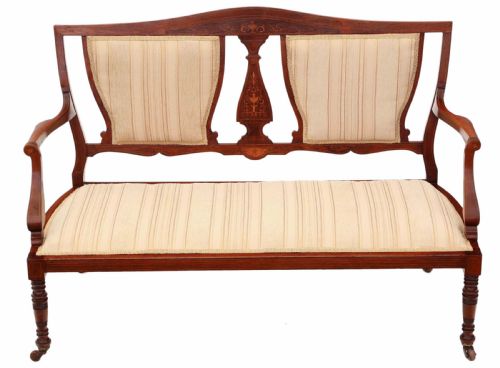Victorian Inlaid Rosewood Sofa