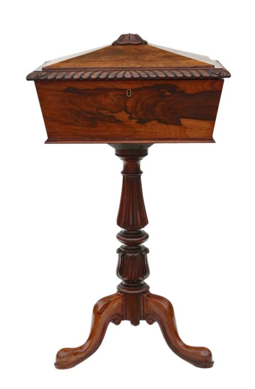 fig 1. Regency carved rosewood tea ploy
