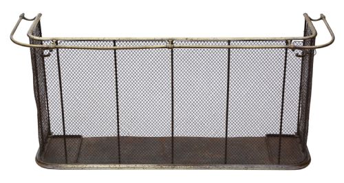fig 1. Victorian brass and steel fire screen