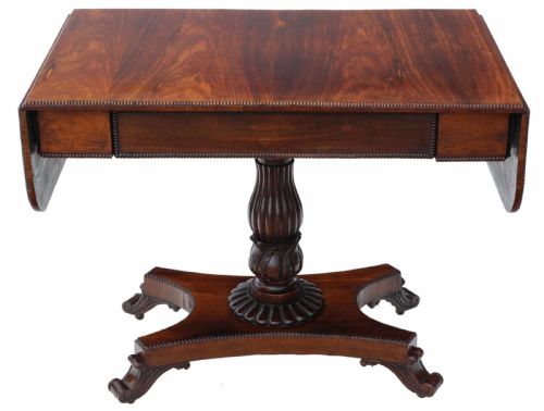 Regency Rosewood Pedestal Sofa Table