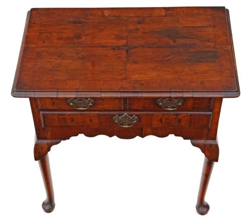 fig 1. Georgian walnut lowboy writing table