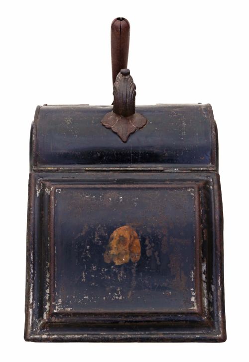 Victorian Japanned Steel Coal Scuttle