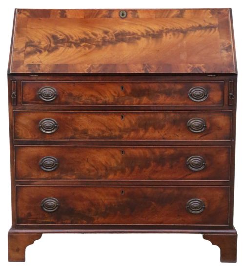 fig 1. Georgian flame mahogany bureau