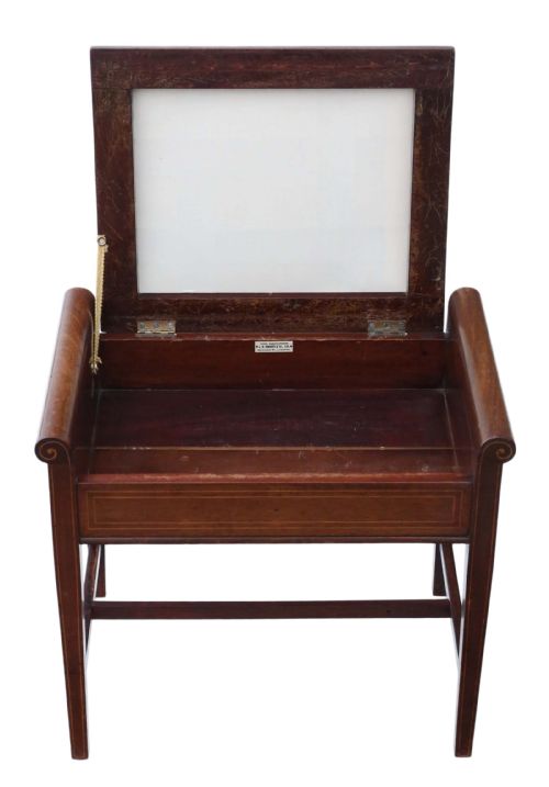 fig 2. Mahogany Edwardian piano stool