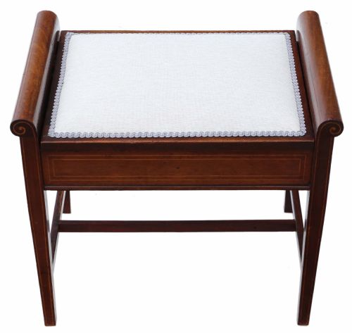 Mahogany Edwardian Piano Stool